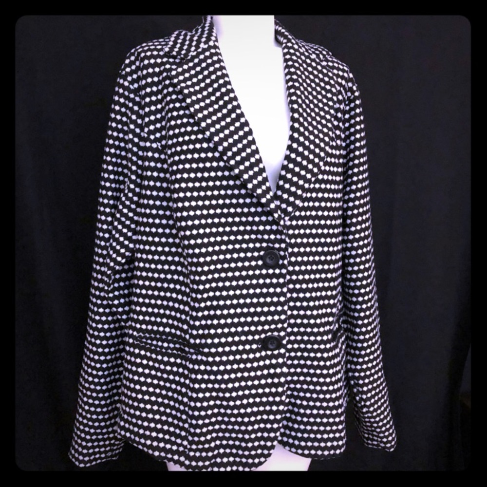 Torrid Black & White Polka Dot Blazer